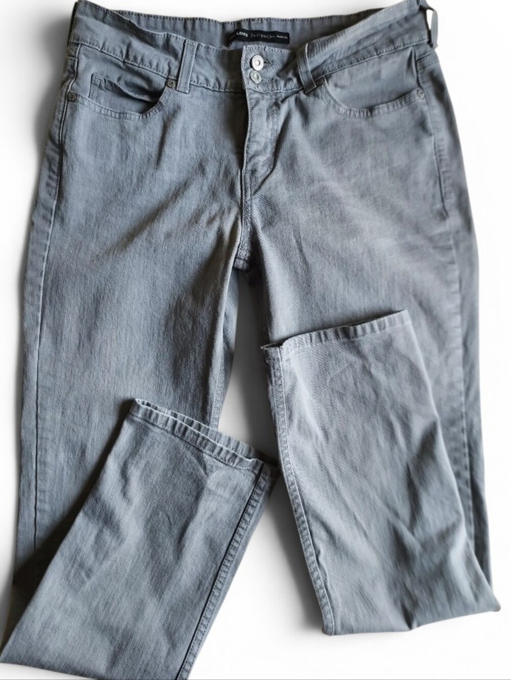 Levi's 526 Slender Straight Jeans Grey Wash Women's Size 10